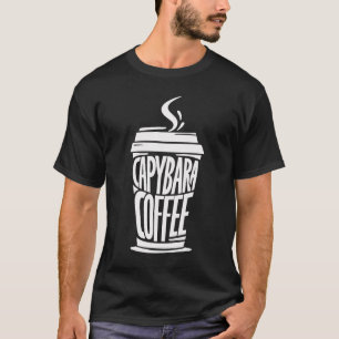 Camiseta Capybara Coffee Shirt Gracioso Animal Lover Tee