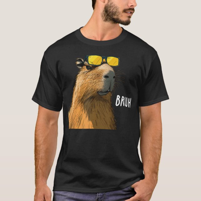 Camiseta Capybara Cool Bruh Al Estilo Y2K (Anverso)