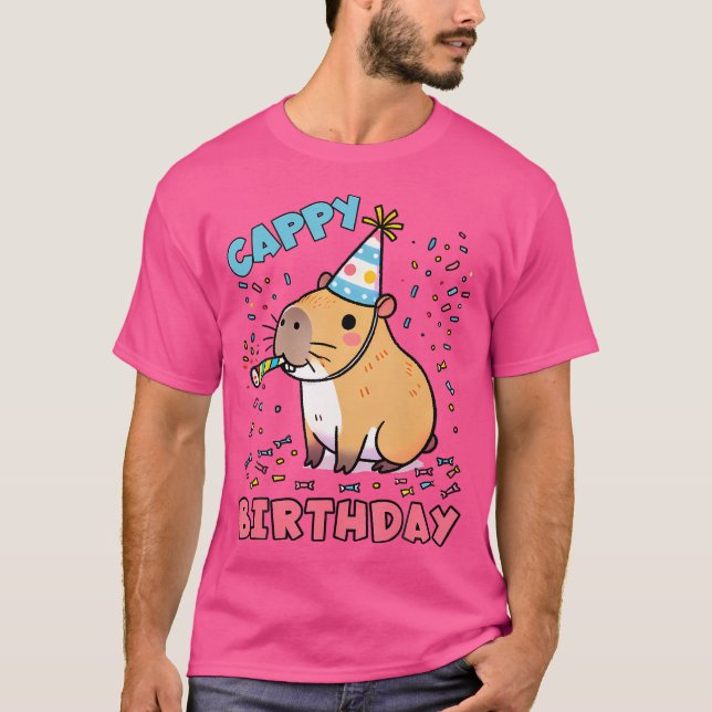 Camiseta Capybara Cumpleaños Pun Cappy Cumpleaños Capibara (Anverso)