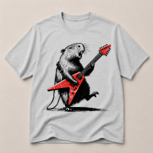 Capybara Desgarrando Guitarra Eléctrica Rockea