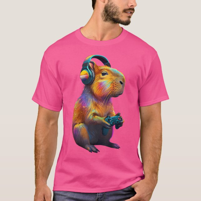 Camiseta Capybara Difícil Videojuegos Capybara (Anverso)