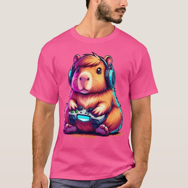 Camiseta Capybara Difícil Videojuegos Capybara (Anverso)