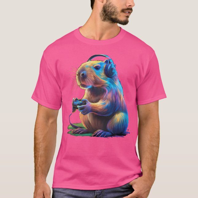 Camiseta Capybara Difícil Videojuegos Capybara (Anverso)