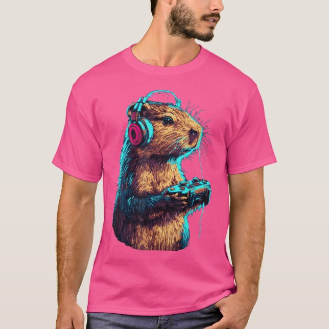 Camiseta Capybara Difícil Videojuegos Capybara (Anverso)