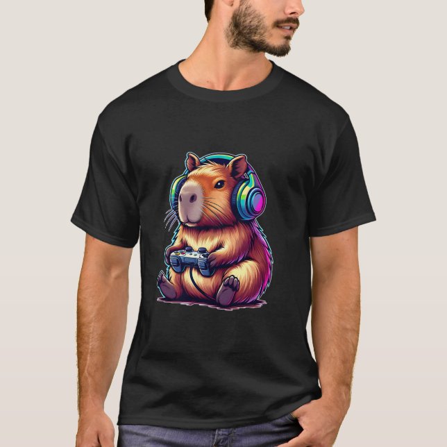 Camiseta Capybara Difícil Videojuegos Capybara (Anverso)