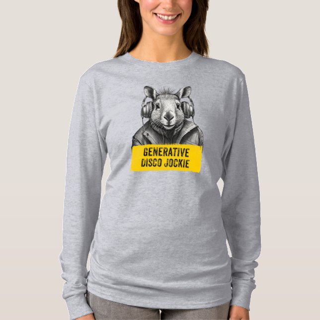 Camiseta Capybara Disco generativo Jockie divertido camiset (Anverso)