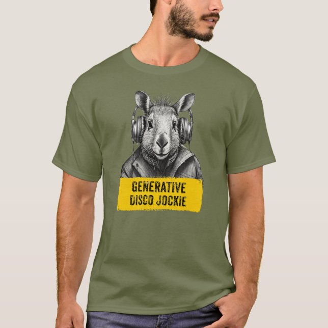 Camiseta Capybara Disco generativo Jockie divertido camiset (Anverso)