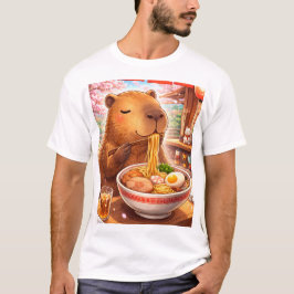 Camiseta Capybara disfrutando Ramen
