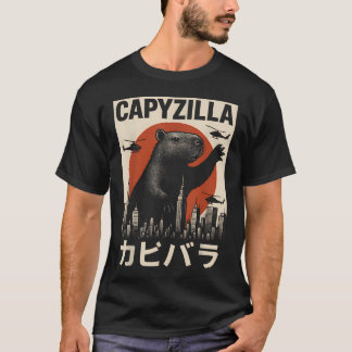Camiseta Capybara Divertido Capyzilla Chicos Chicas