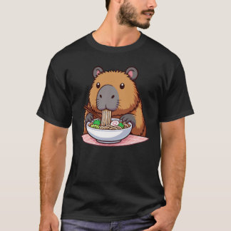 Camiseta Capybara Eating Ramen