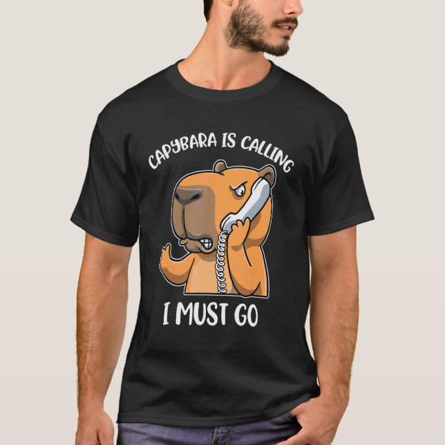 Camiseta Capybara Está Llamando (Anverso)