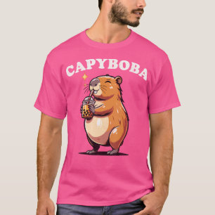 Camiseta Capybara Funny Capybara Rodent Capyboba Boba Leche
