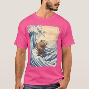 Camiseta Capybara Funny Capybara Surfing Rodent Funny