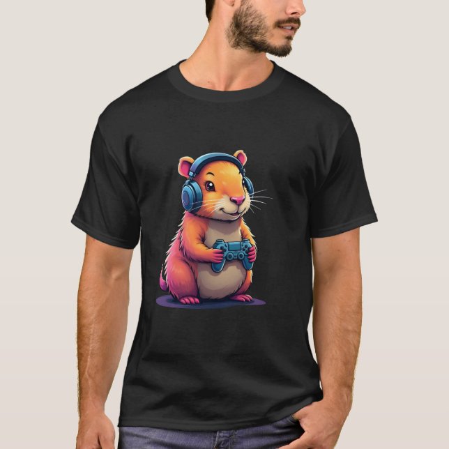Camiseta Capybara Funny Video Games Capybara Video Games Lo (Anverso)