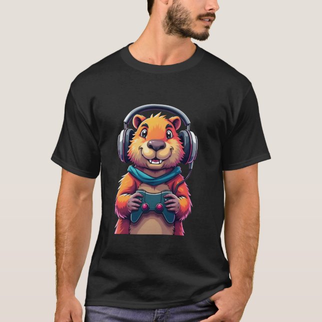 Camiseta Capybara Funny Video Games Capybara Video Games Lo (Anverso)