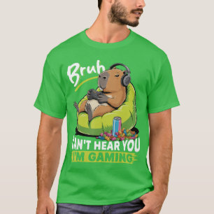 Camiseta Capybara Gamer Jugando