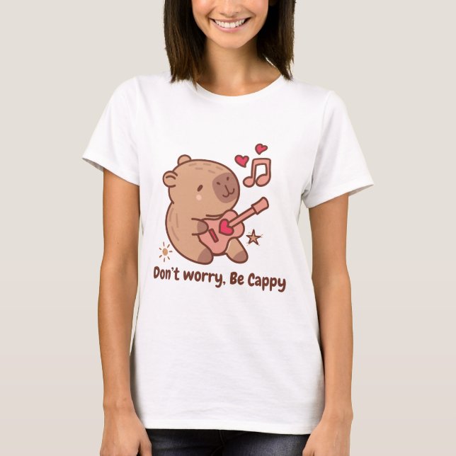 Camiseta Capybara Graciosa amante de los animales (Anverso)