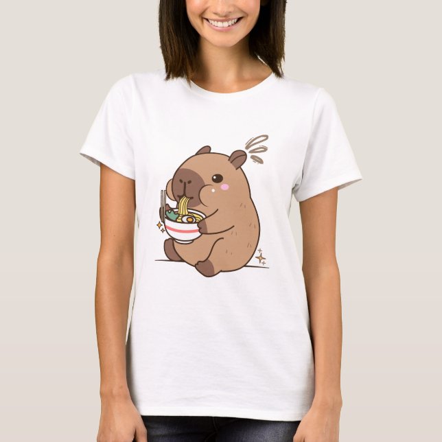 Camiseta Capybara Graciosa amante de los animales (Anverso)