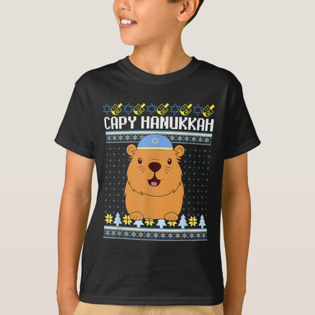 Camiseta Capybara Hanukkah Capy Hanukkah Chanukah Jewish Ki (Anverso)
