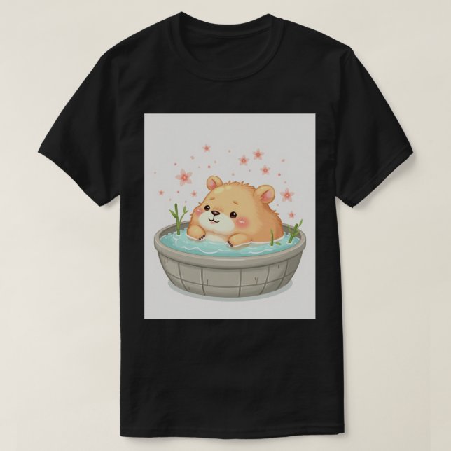 Camiseta Capybara Hot Tub Relaxation Chill Vibes Spa Day Co (Diseño del anverso)