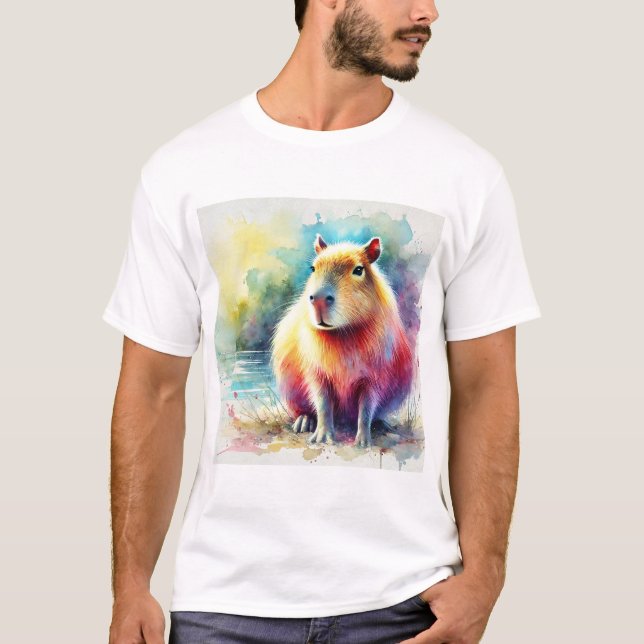 Camiseta Capybara in Nature 130924AREF101 - Watercolor (Anverso)