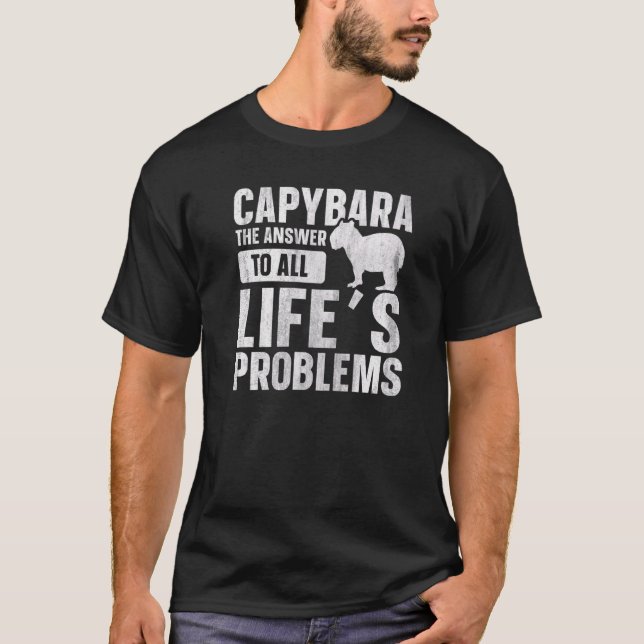 Camiseta Capybara La respuesta a todos los problemas de la  (Anverso)