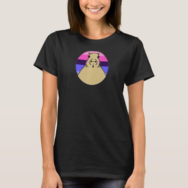 Camiseta Capybara Lgbtqia+ En Círculo De Arcoíris Orgullo O (Anverso)