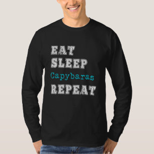 Camiseta Capybara Love Eat Sleep Repetir Capybaras