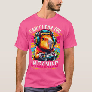 Camiseta Capybara Lover No Te Escucha Que Estoy Jugando A C