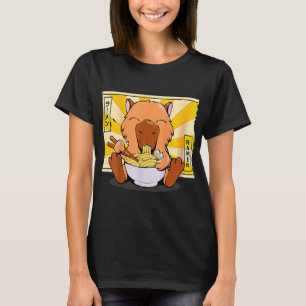 Camiseta Capybara Lover Ramen Capybara Tshirt Kawaii Anime