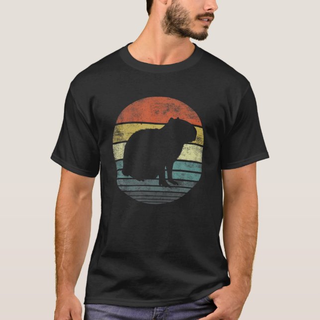 Camiseta Capybara Lover Regalos Retro Zoológico Vintage Ani (Anverso)