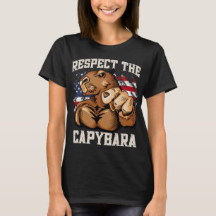 Camiseta Capybara Lover Respeto Al Capibara Rodent USA Mus
