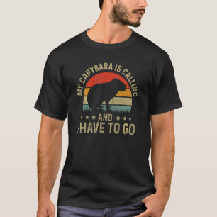 Camiseta Capybara Mi Capibara Está Llamando Y Tengo Que Irm