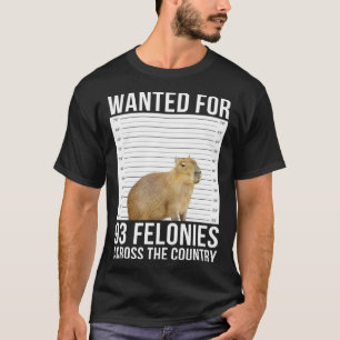 Camiseta Capybara Mugshot Quería 93 Felonies En Todo El Mun