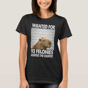 Camiseta Capybara Mugshot Quería 93 Felonies En Todo El Mun