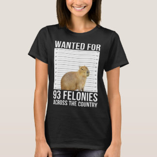 Camiseta Capybara Mugshot Quería 93 Felonies En Todo El Mun