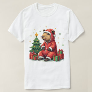 Camiseta Capybara Navidad Animales de Invierno Capybara en