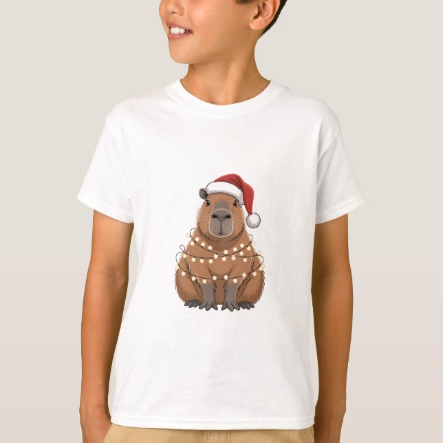 Camiseta Capybara Navidad Coincidencia Funny Santa (Anverso)