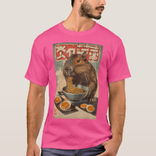 Camiseta Capybara Ramen japonés