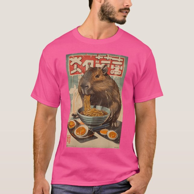 Camiseta Capybara Ramen japonés (Anverso)