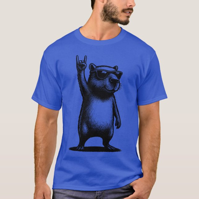 Camiseta Capybara Rock family (Anverso)