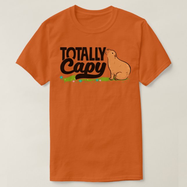 Camiseta Capybara Rodent Pun totalmente capy (Diseño del anverso)