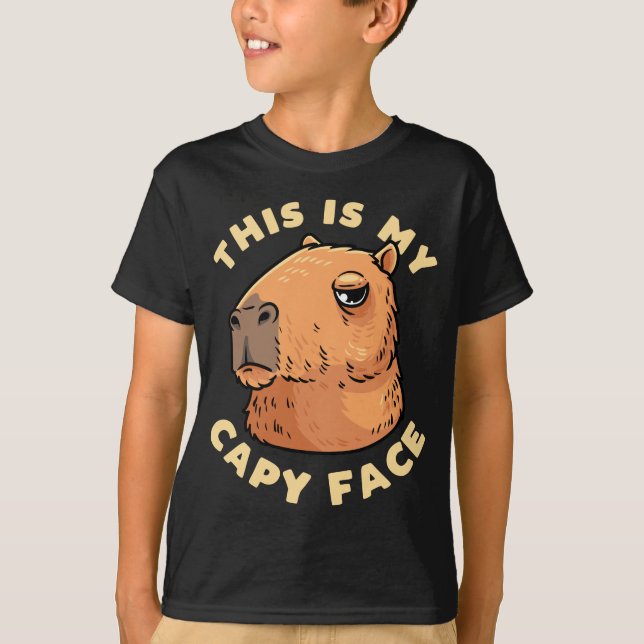 Camiseta Capybara Rodent This Is My Capy Face (Anverso)