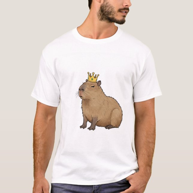 Camiseta Capybara Royalty: The King of Chill. (Anverso)