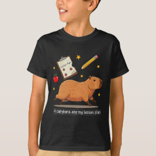 Camiseta Capybara Se Comió Mi Plan De Lección Profesor Estu