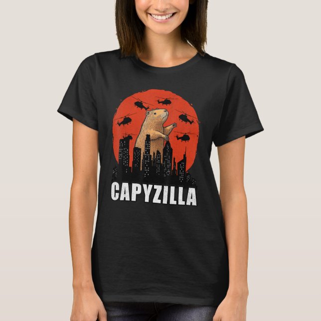 Camiseta Capybara Shirt Funny Capybara Rodent Capyzilla Fun (Anverso)