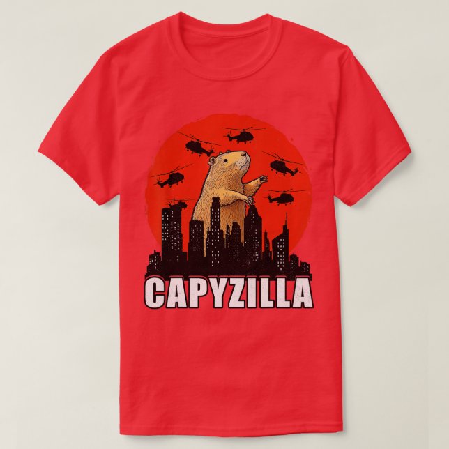 Camiseta Capybara Shirt Funny Capybara Rodent Capyzilla Fun (Diseño del anverso)
