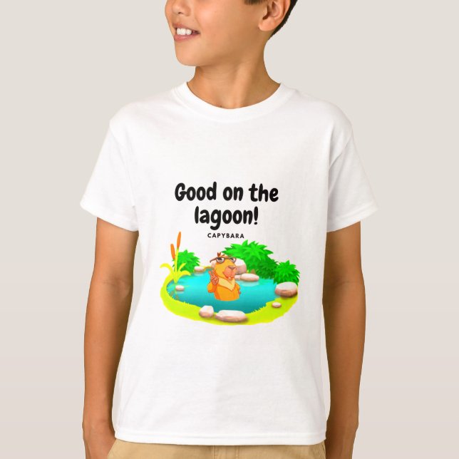 Camiseta Capybara themed T-shirt with fun message. (Anverso)