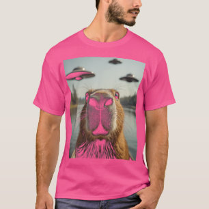 Camiseta Capybara Ufos Color Selfie Capibara Funny Ca