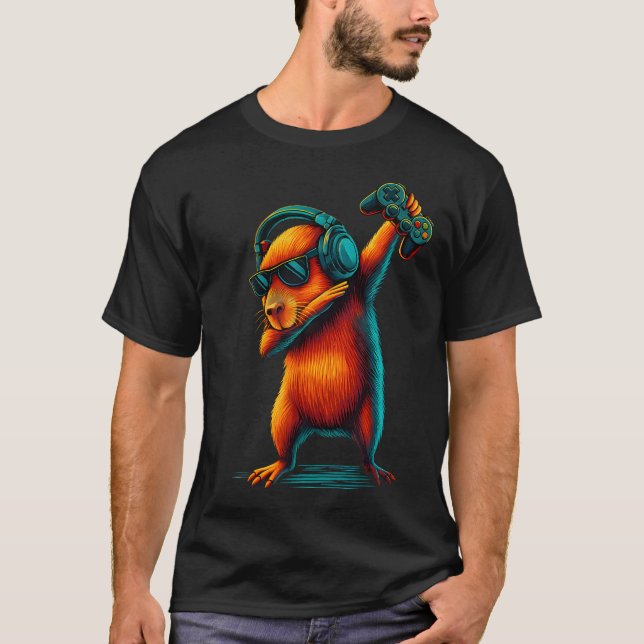 Camiseta Capybara Videojuegos Divertidos Capybara (Anverso)